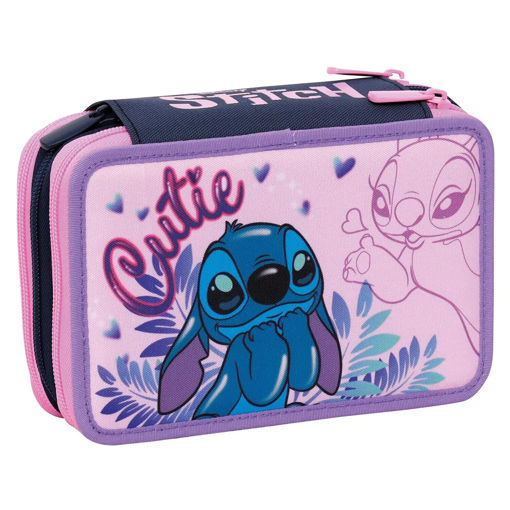 Picture of Seven Stitch 3-Zip Filled Pencil Case